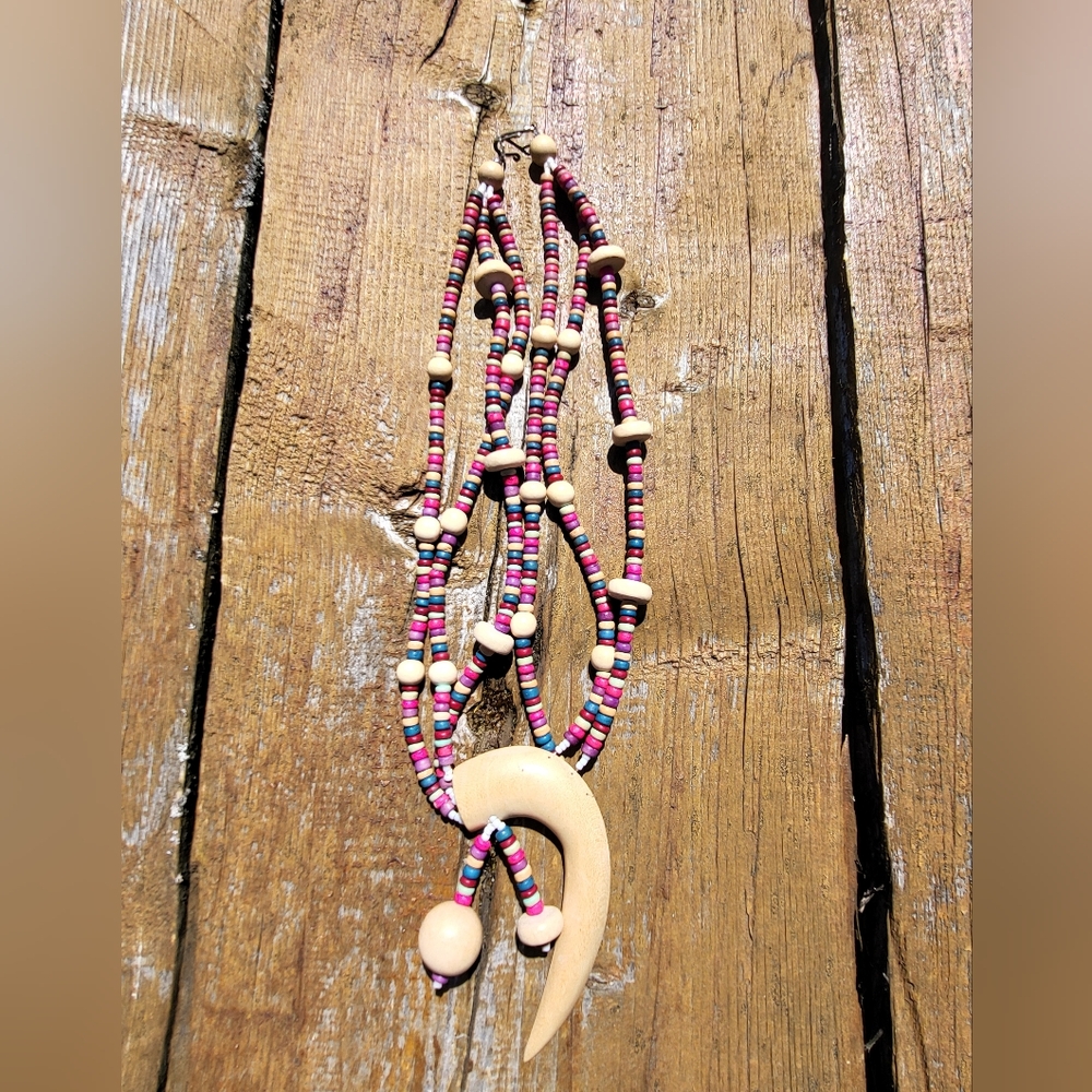 "Beaded Horn Beauty" Necklace